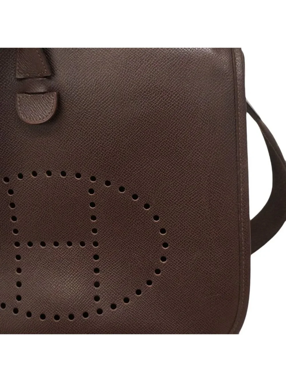 Hermes Shoulder Bag Evelyne Veau Epsom Havana Silver